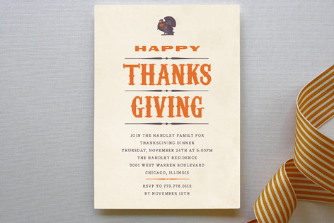 Turkey Meatloaf Party Invitations