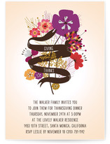 Floral Banner for Thanksgiving Party Invitations