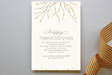 Harvest Branches Party Invitations