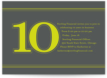 Celebrate 10 Years Party Invitations