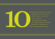 Celebrate 10 Years Party Invitations