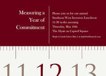 Measuring Tape Party Invitations