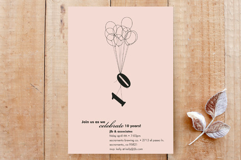 Ten Balloons Party Invitations