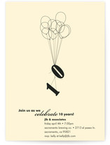 Ten Balloons Party Invitations