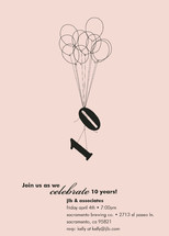 Ten Balloons Party Invitations