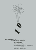 Ten Balloons Party Invitations