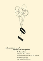 Ten Balloons Party Invitations