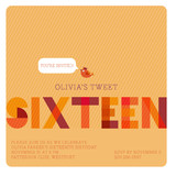 Tweet Sixteen Party Invitations