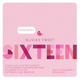 Tweet Sixteen Party Invitations