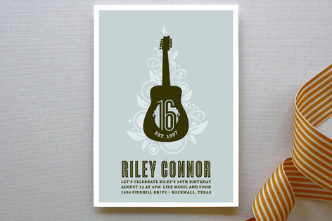 Acoustic Birthday Party Invitations