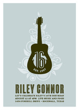 Acoustic Birthday Party Invitations