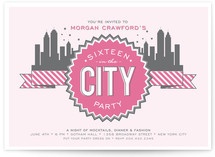 16 in the City Party Invitations