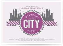 16 in the City Party Invitations