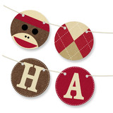 Sock Monkey Bunting Banners
