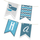 Big Whale Little Whale Bunting Banners