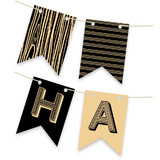 Wood Grain Bunting Banners