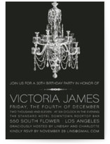 Chandelier Birthday Party Invitations