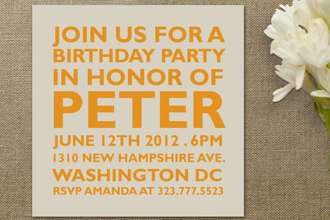 Block Birthday Party Invitations