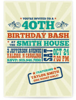 Old Blues Rock Birthday Party Invitations