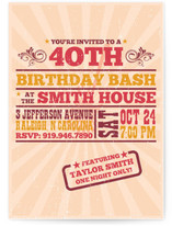 Old Blues Rock Birthday Party Invitations