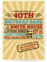 Old Blues Rock Birthday Party Invitations