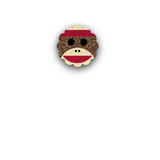 Sock Monkey Closure Stickers