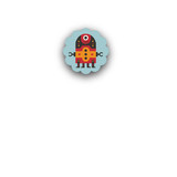 Robot Bleep Bleep Closure Stickers