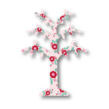 Retro Floral Garden Wishing Tree Centerpieces