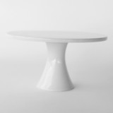 Large Modern White Cake Plates