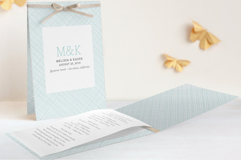 What makes our DIY wedding programs special is that although they coordinate