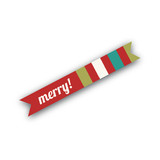 Happy Santa Flag Stickers