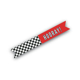 Vintage Race Car Flag Stickers