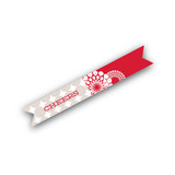 Patterned Floral Kraft Flag Stickers