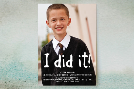 I Did It Graduation Announcements