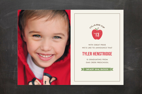 Red Apple Graduation Announcements