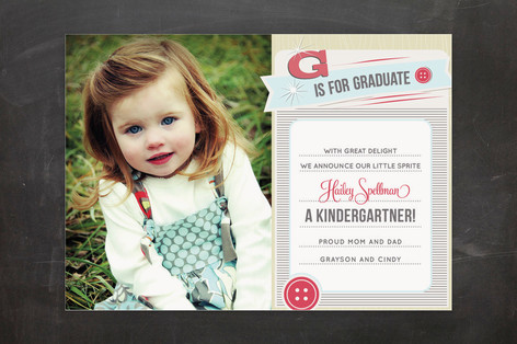 Cute as a Button Graduation Announcements