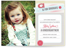 Cute as a Button Graduation Announcements