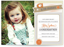 Cute as a Button Graduation Announcements