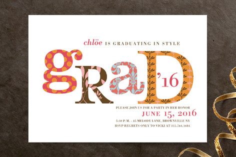 Graduating In Style Graduation Announcements