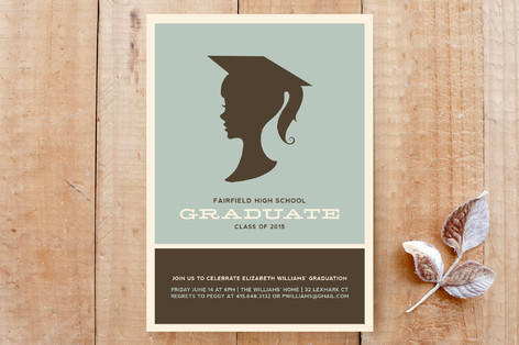 Graduate Silhouette Graduation Announcements