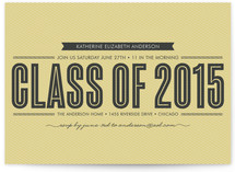 Stripe + Type Graduation Announcements