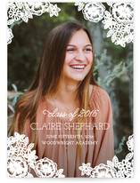 Floral Lace Graduation Announcements