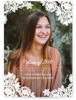 Floral Lace Graduation Announcements