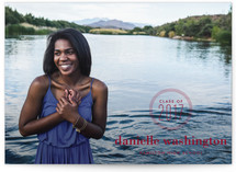 Striped Stamp Graduation Announcements