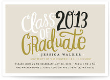 Handscript Party Graduation Announcements