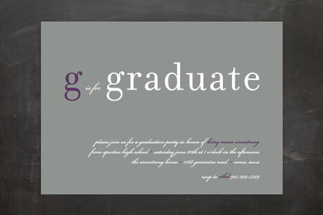 float + is for Graduation Announcements
