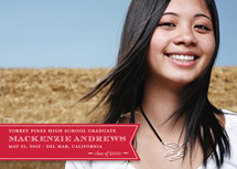 Ribbon Banner Graduation Announcements
