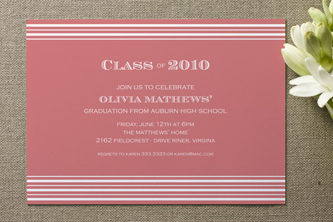 Spring Stripes Graduation Announcements
