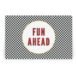 Vintage Race Car Party Greeting Signs