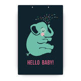 Baby Elephant Party Greeting Signs